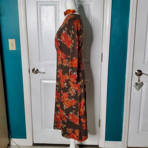 J. Jill Dress XS Midi Dress Brown - Picture 10 of 16